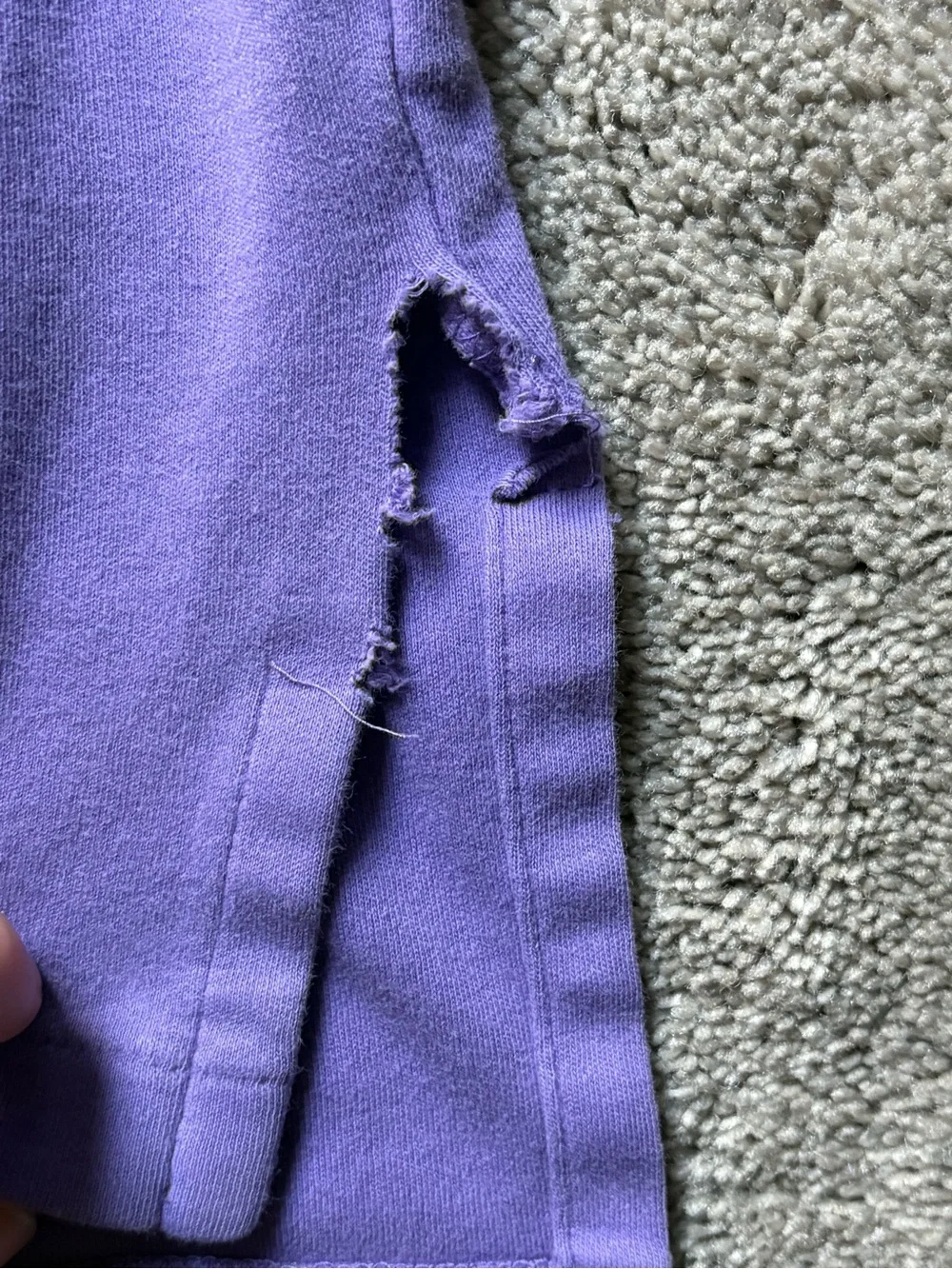 Vintage Ralph Lauren Polo Shirt in Lavender Purple with Lime Logo
